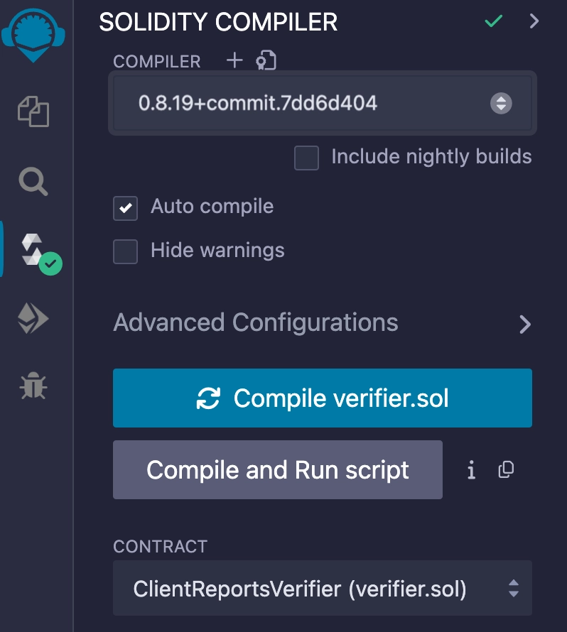 Chainlink DataLink - Verify Report Data Onchain - Solidity Compiler